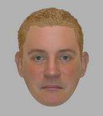 An e-fit of man who reportedly attacked a woman in a West Malling park