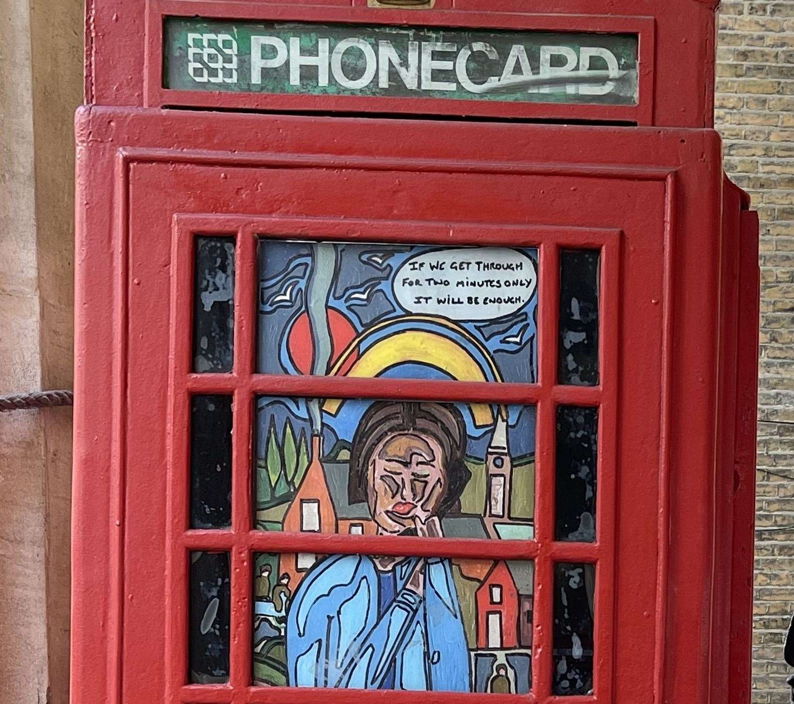 The telephone box was transformed by artist Duncan Grant. Picture: Graham Long