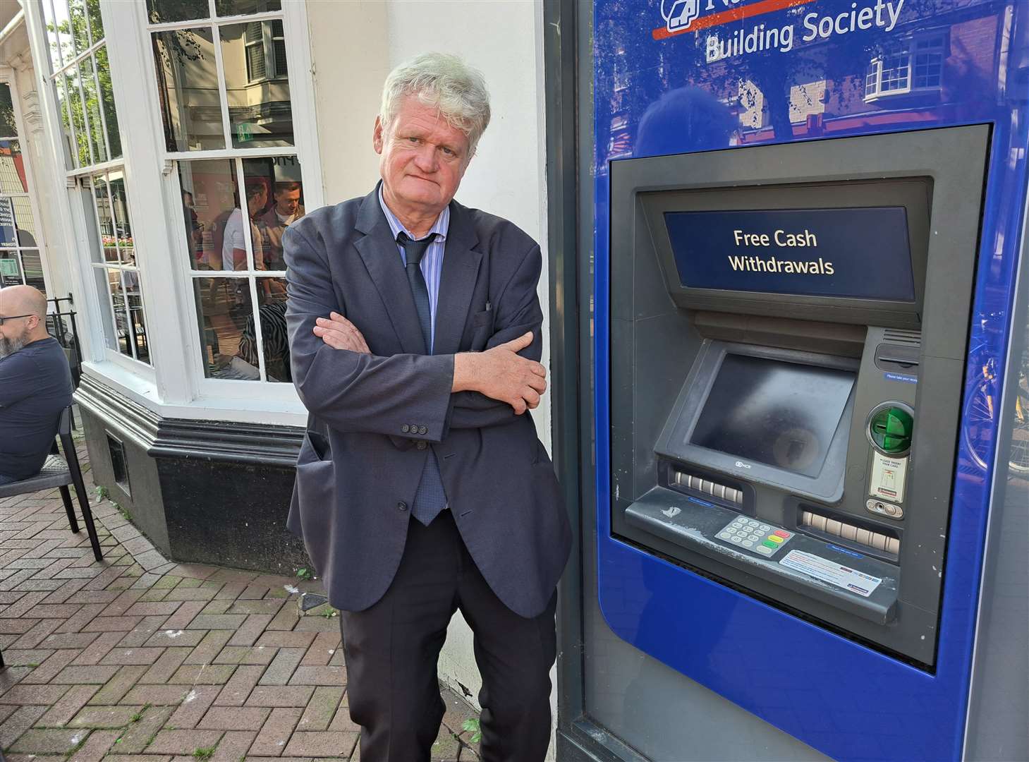 Not for me, thank you. Our man has never tried to use an outdoor cash machine