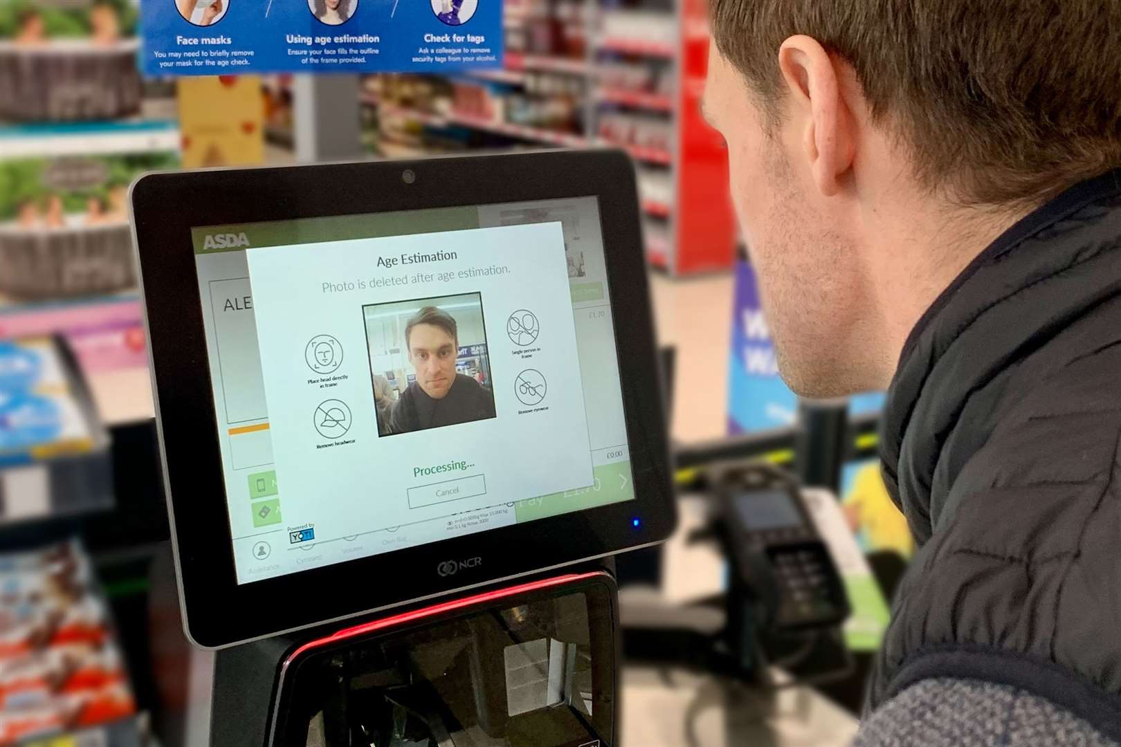 Asda to trial face scanning technology to verify the age of people buying alcohol