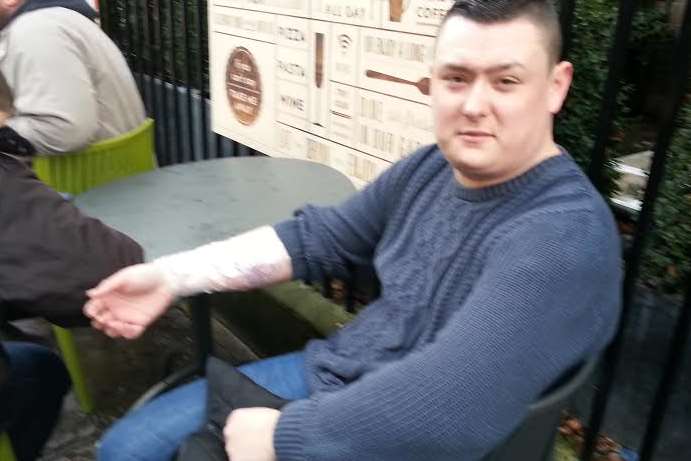 Teenager Reece Hirst was evacuated from a tattoo parlour