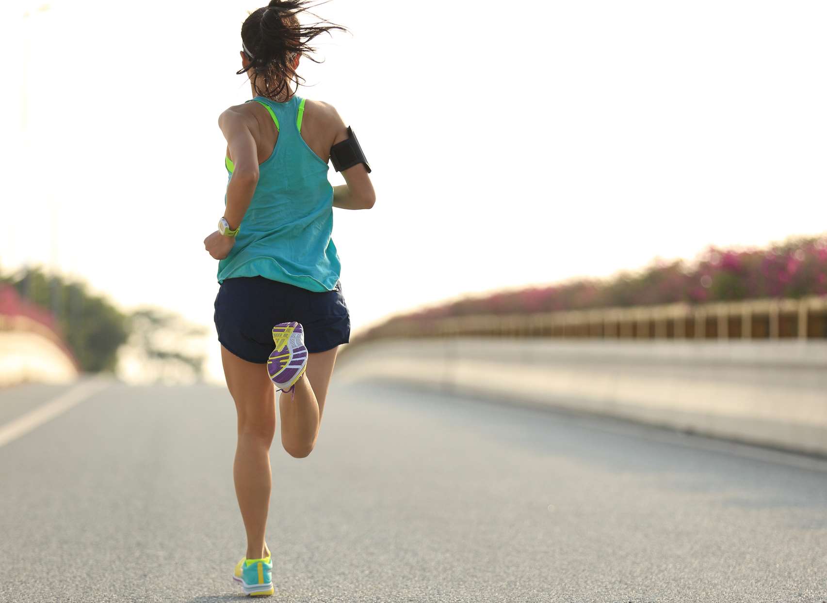 The jogger was attacked. Stock image, posed by model.