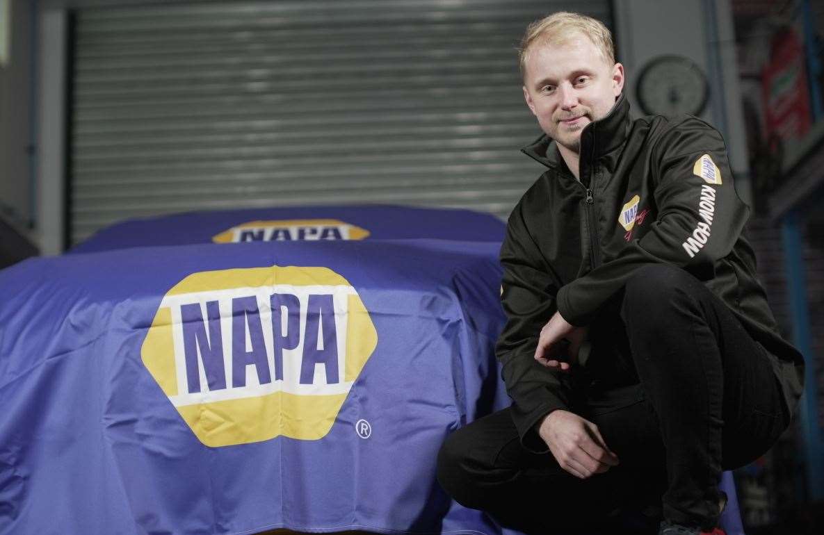 Ash Sutton will drive a Motorbase-run NAPA team Ford Focus in 2022 Picture: NAPA Racing