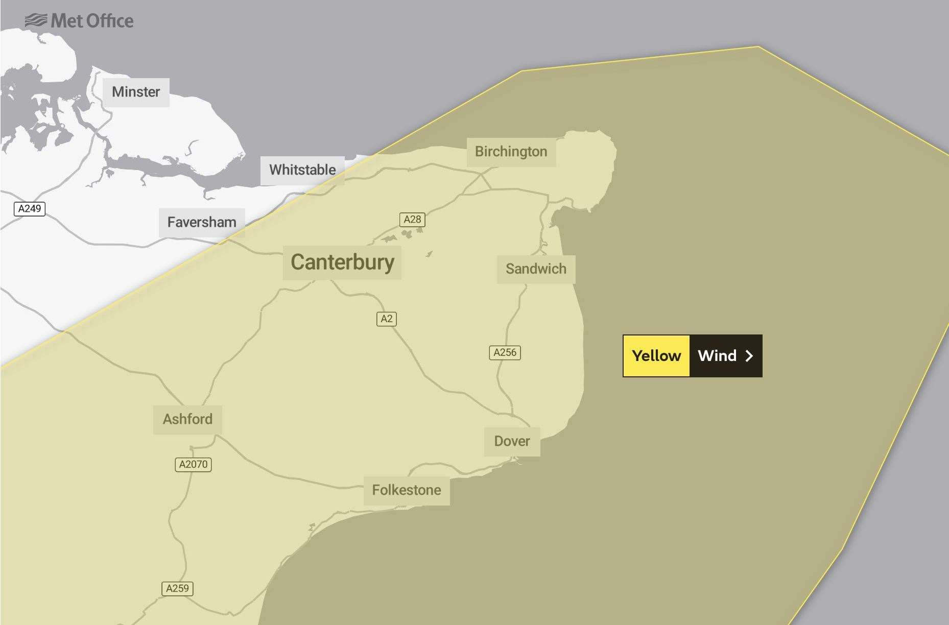 The Met Office has issued weather warnings for heavy rain, thunderstorms and high wind. Photo: Met Office