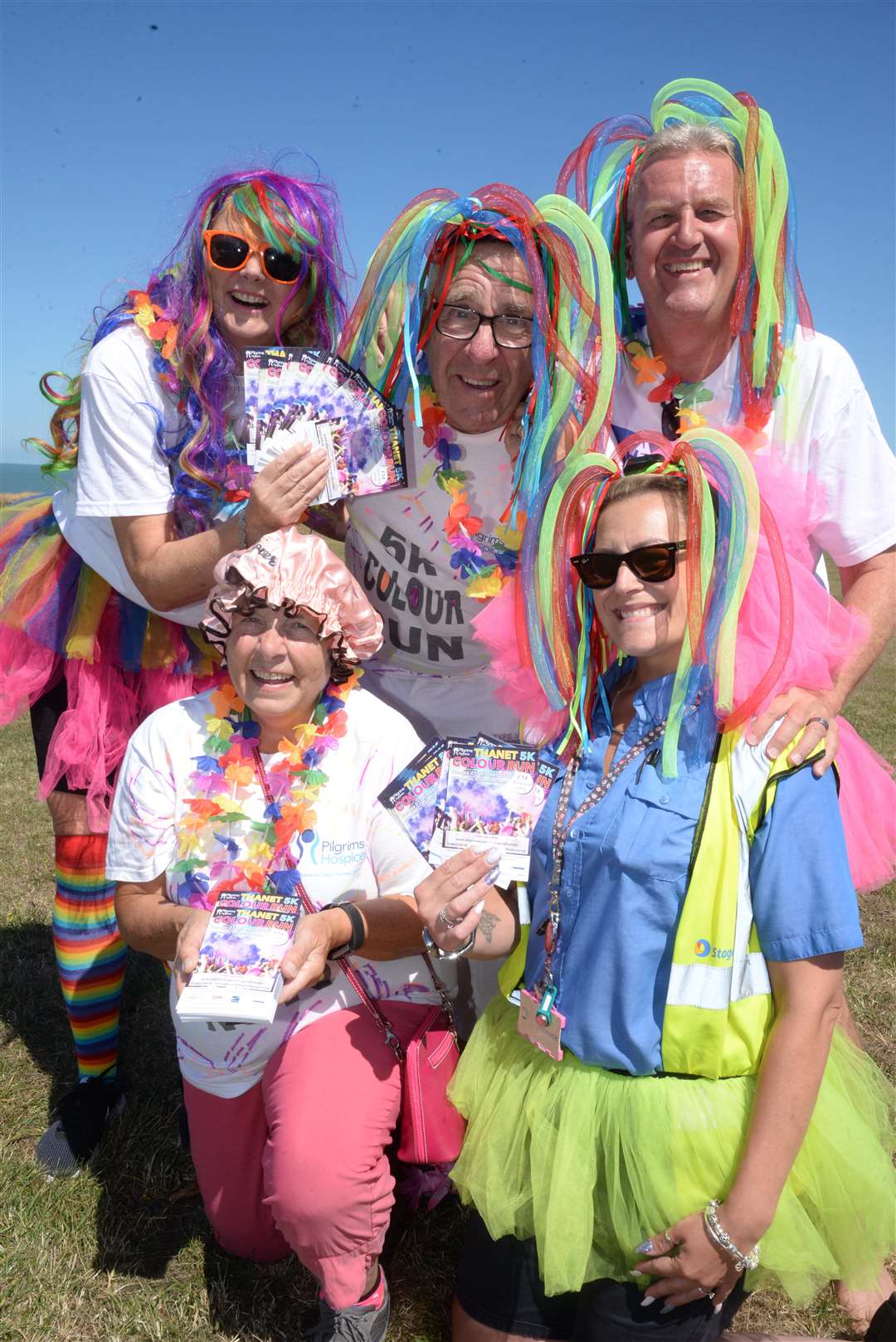 The team from the Pilgrims Hospices at the Margate Carnival on Sunday. Picture: Chris Davey. (3437135)