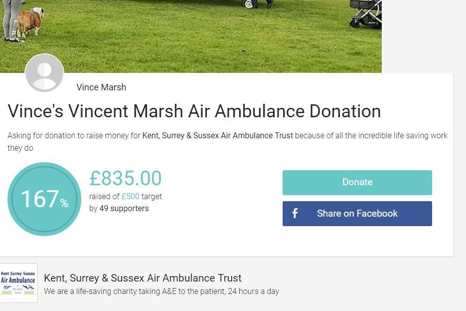More than £800 has been raised so far