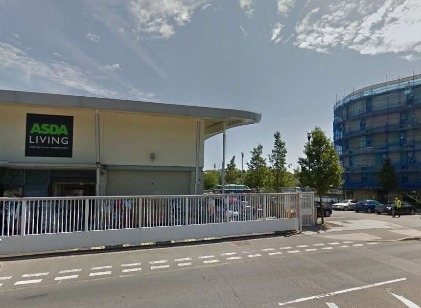 The robbery happened near Asda Living in Maidstone. Picture: Google.