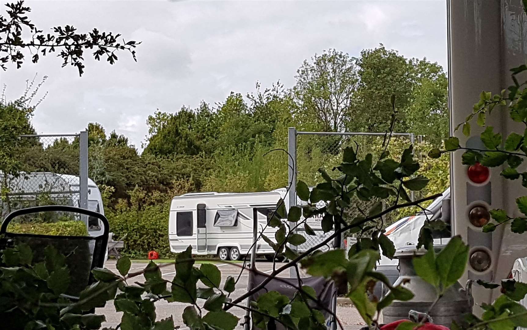 Travellers have moved onto a car park at St Anselm's in Canterbury