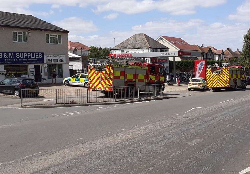 Emergency services were spotted in London Road, Swanley. Picture: Paul Wight (37467353)