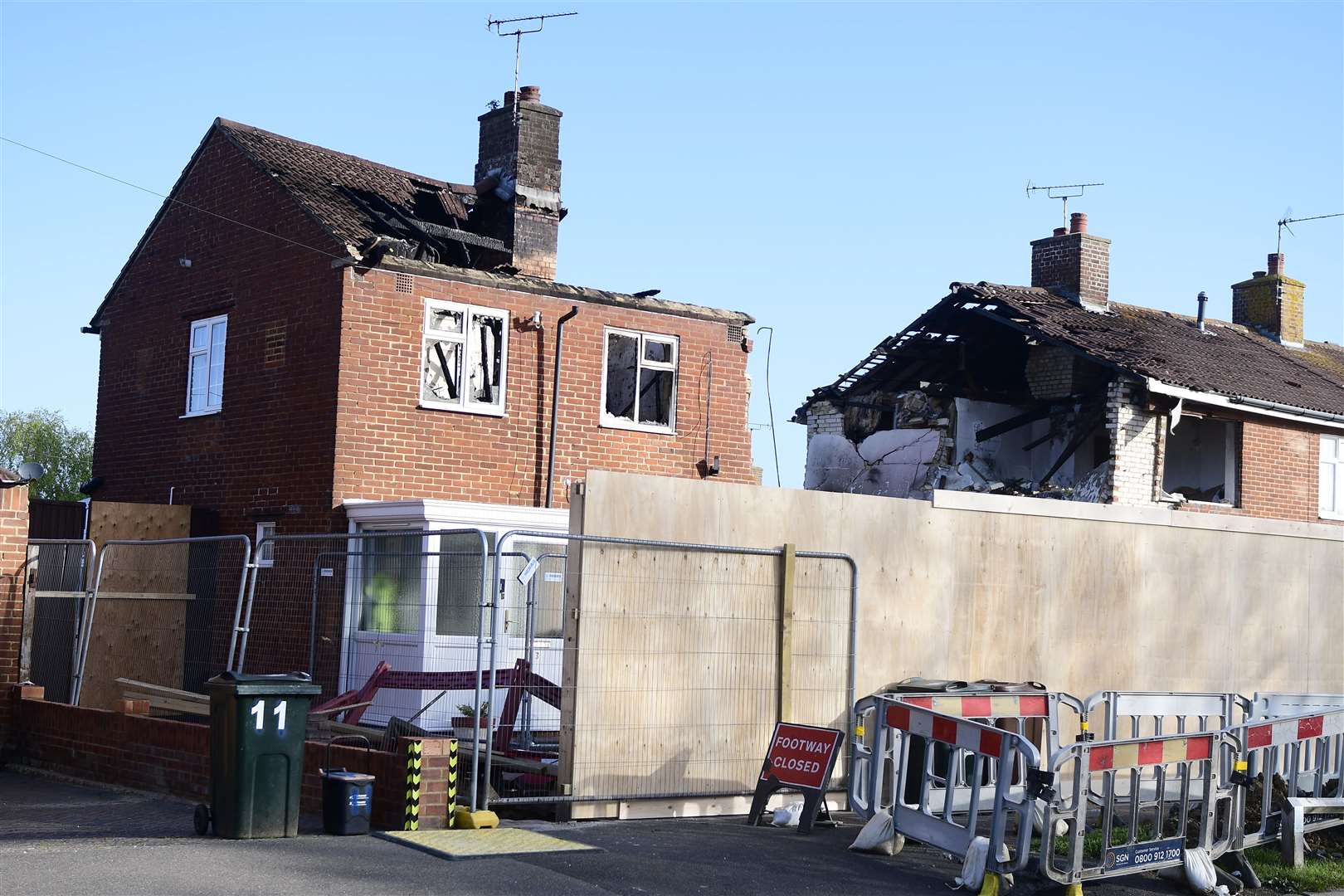 Bosses say it is "very likely" all four properties in the row will be knocked down. Picture: Barry Goodwin
