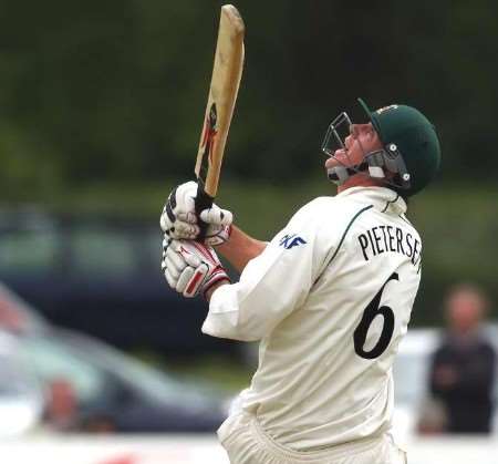 KEVIN PIETERSON: hit 158 runs to become a national treasure. Picture: COLIN DYER/NOTTINGHAM EVENING POST