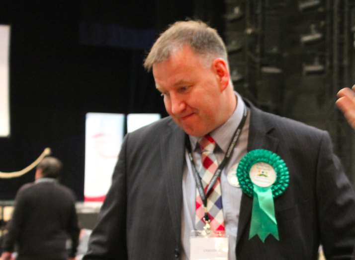 Independent candidate Graham Naismith watches the count. Picture: Annabel Rusbridge-Thomas