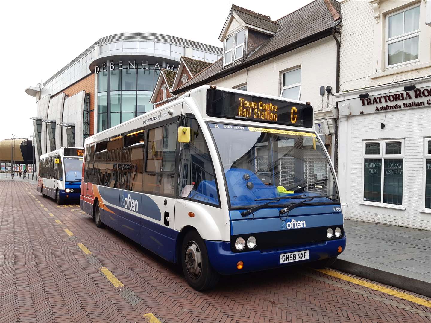 The bus stops in Bank Street could be moved to another part of the town centre
