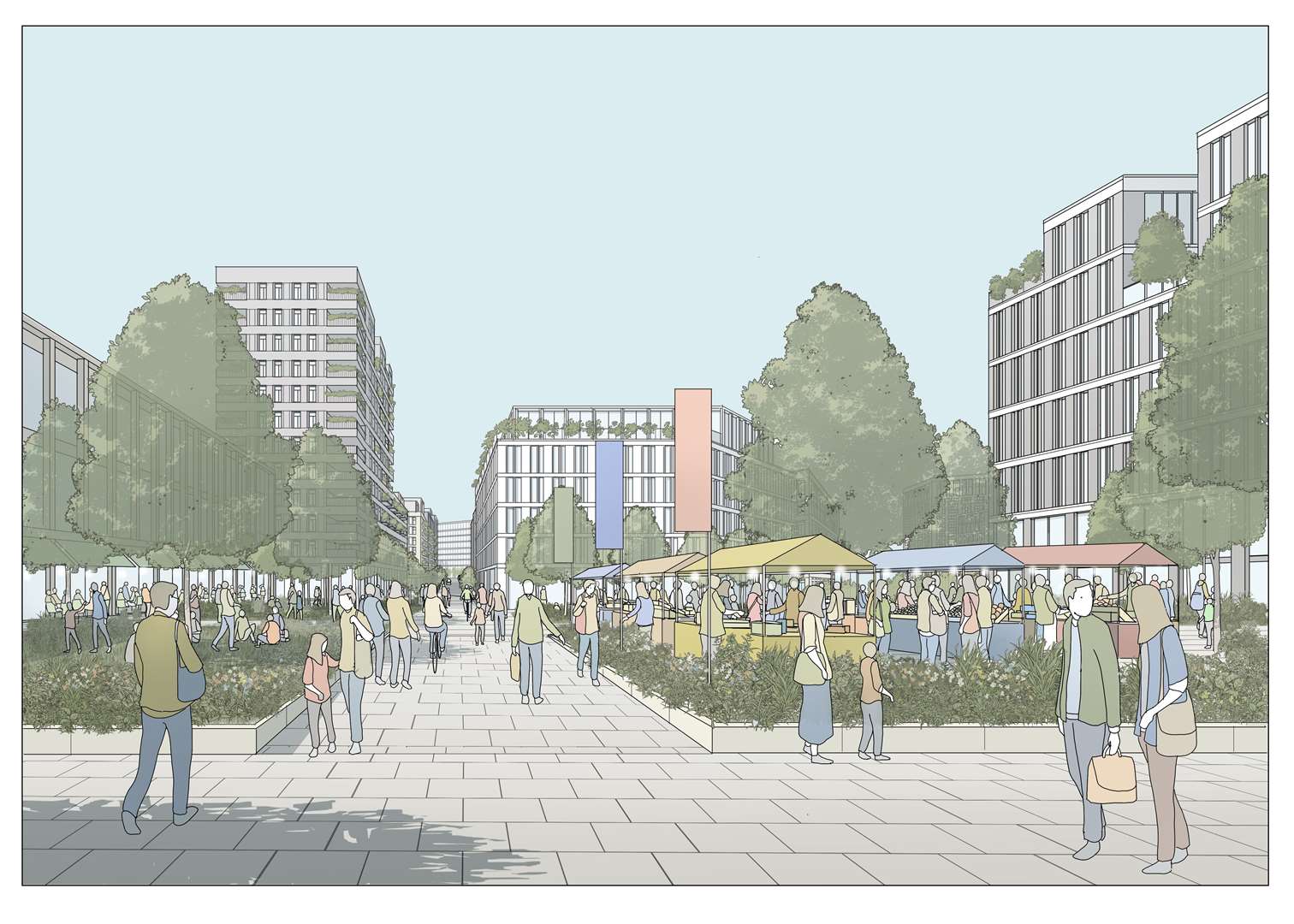 Plans unveiled for new garden city centre at Ebbsfleet with 2,100 homes and more than 110,000sq m of commercial, retail and community space