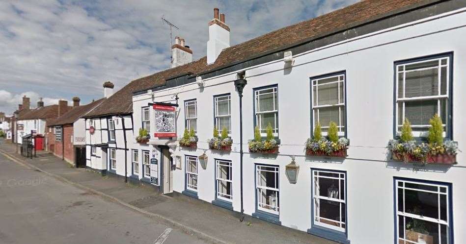 The fight broke out at the Rose & Crown in Elham