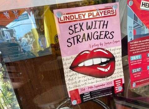 One of the Sex with Strangers posters displayed in Whitstable. Picture: Francesca Monk