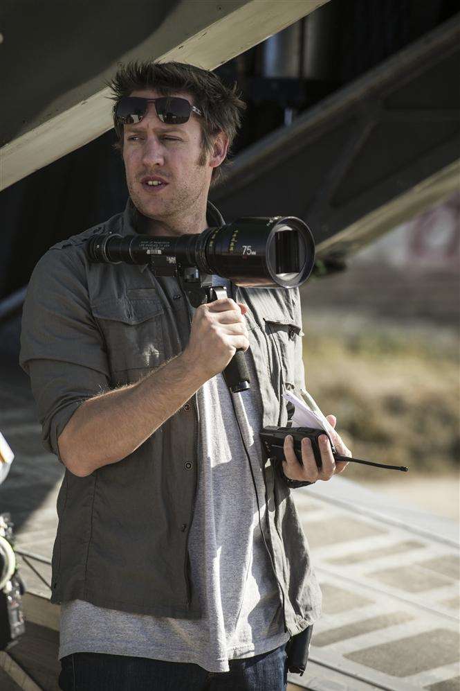 Director Neill Blomkamp on the set of TriStar Pictures.