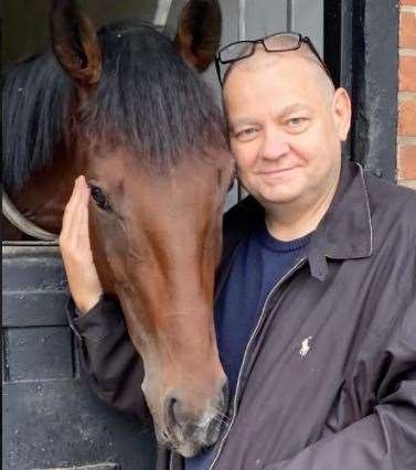 Kevin Neale with his horse Ocean Wind