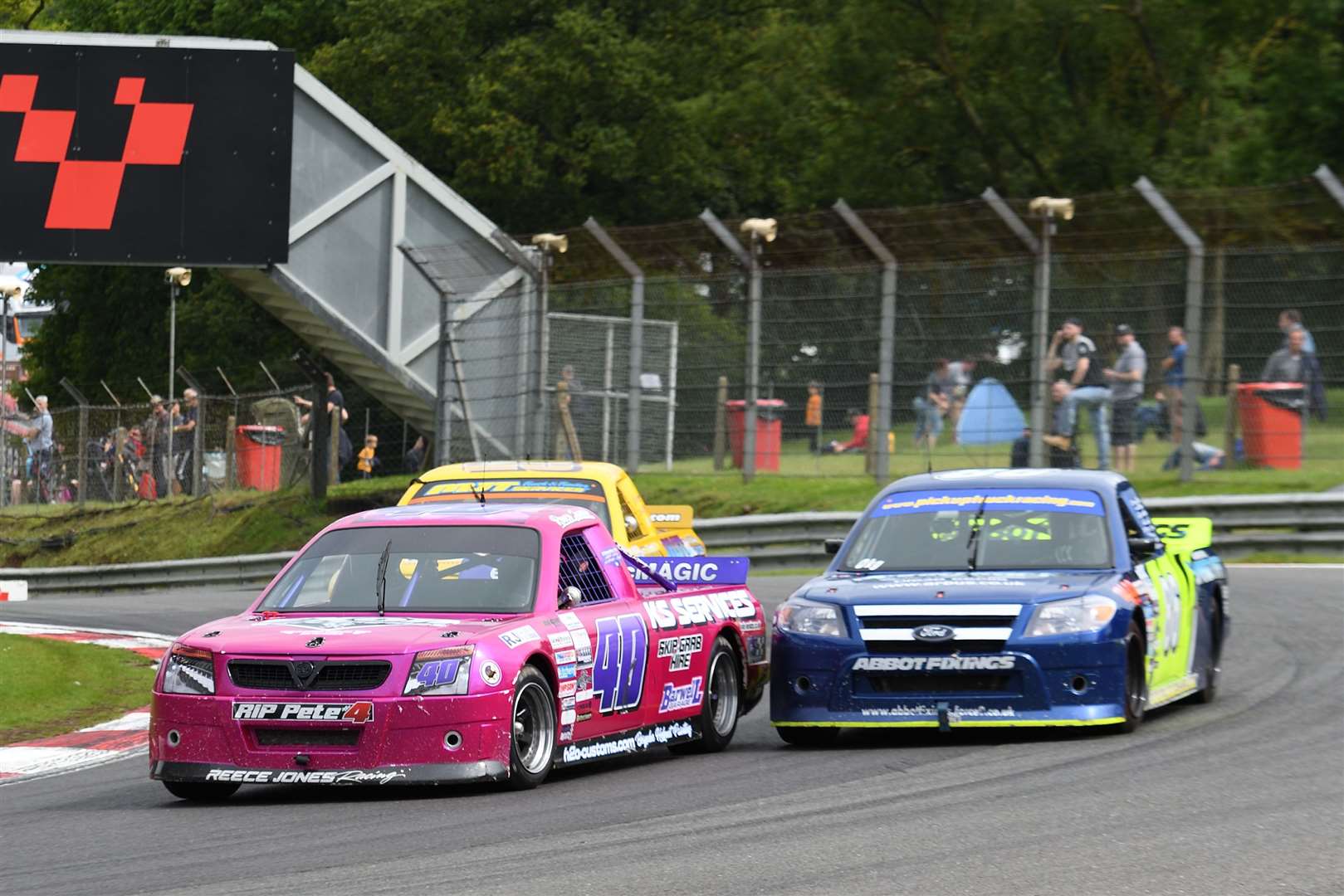 Pickup Truck Racing Championship leader Reece Jones (40), from Herne Bay, scored two third places Picture: Simon Hildrew
