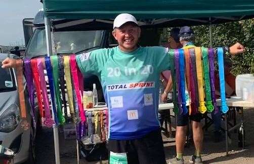 Ian Pullen after running 20 marathons in 20 days