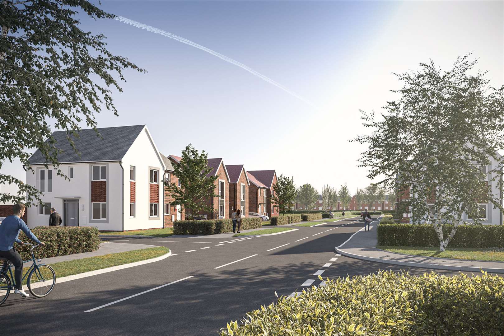 A computer generated image of what the new Modwen homes in Ditton might look like