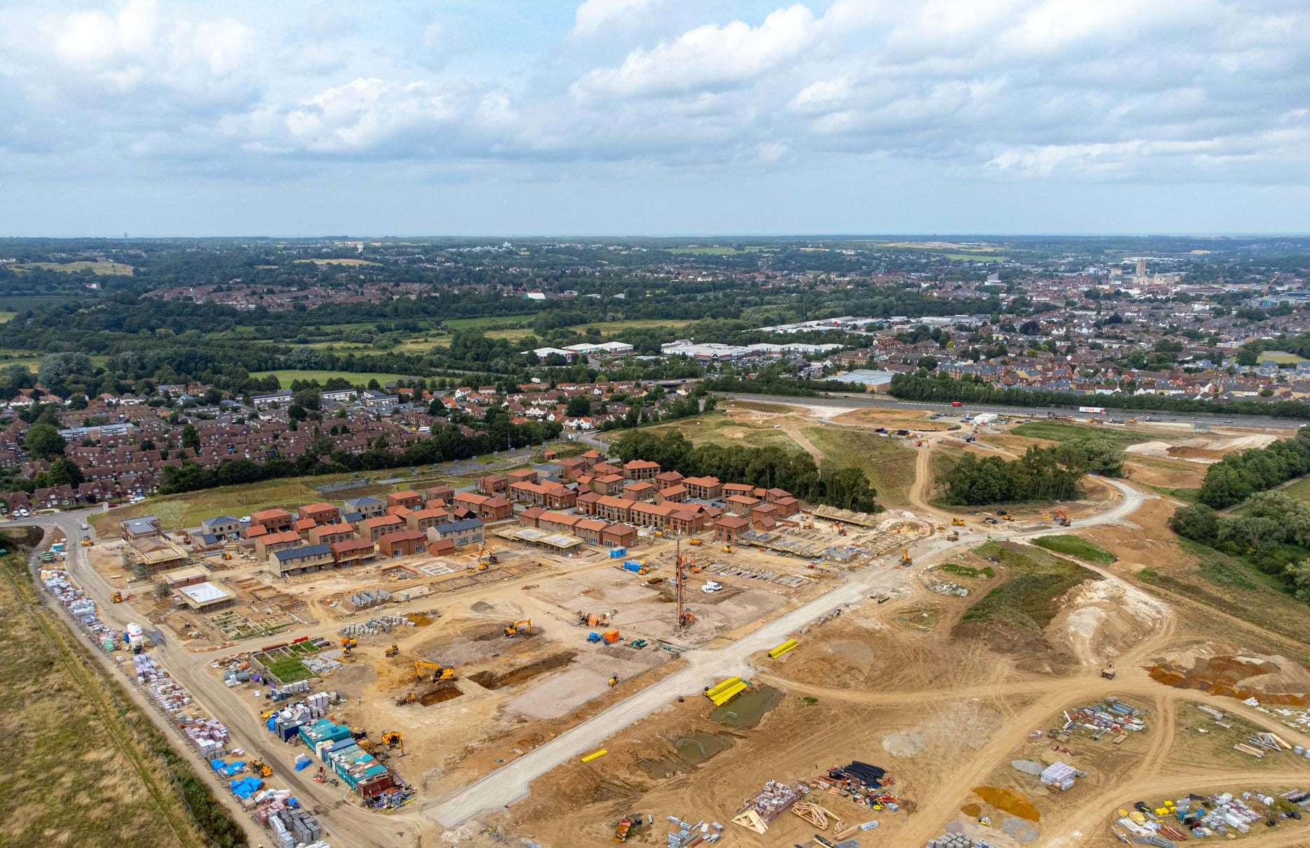 The Saxon Fields development in Thanington taking shape. Picture: dronesdeep, Instagram