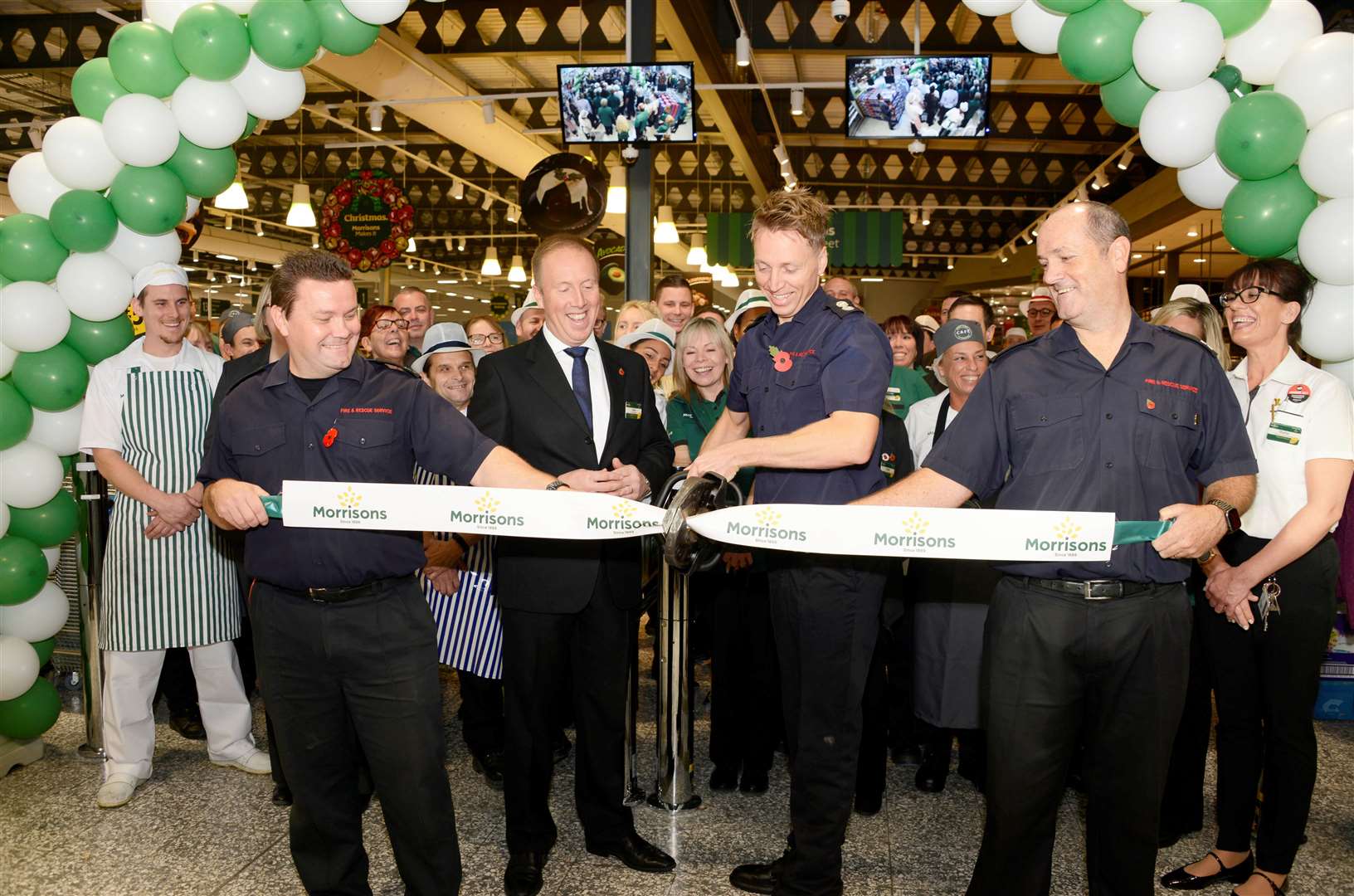 Folkestone fire station leader James Kirk officially opened the new Morrisons store in 2019. Picture: Paul Amos