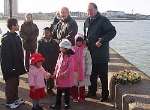 North Thanet MP Roger Gale, far right, joined fundraisers for the remembrance service