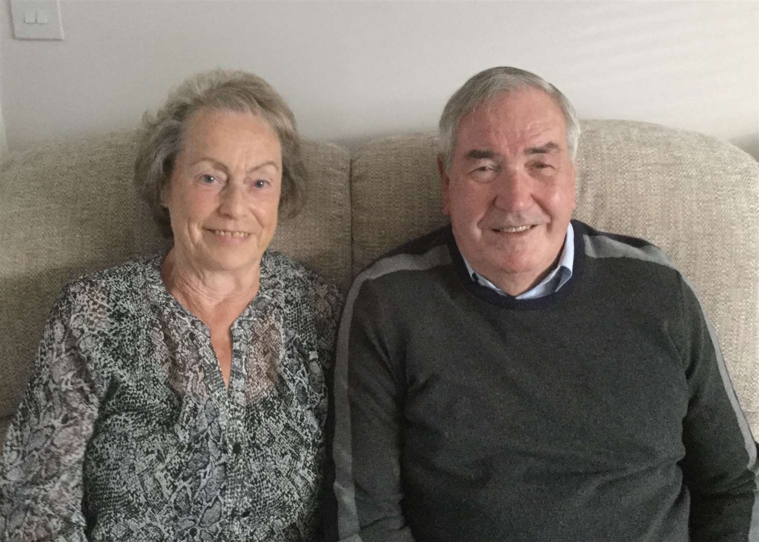 Sgt Leonard Shrubsall's son Richard and his wife Janice, from Iwade