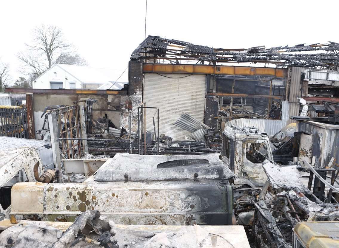 Damage left after the fire. Picture: Matthew Walker