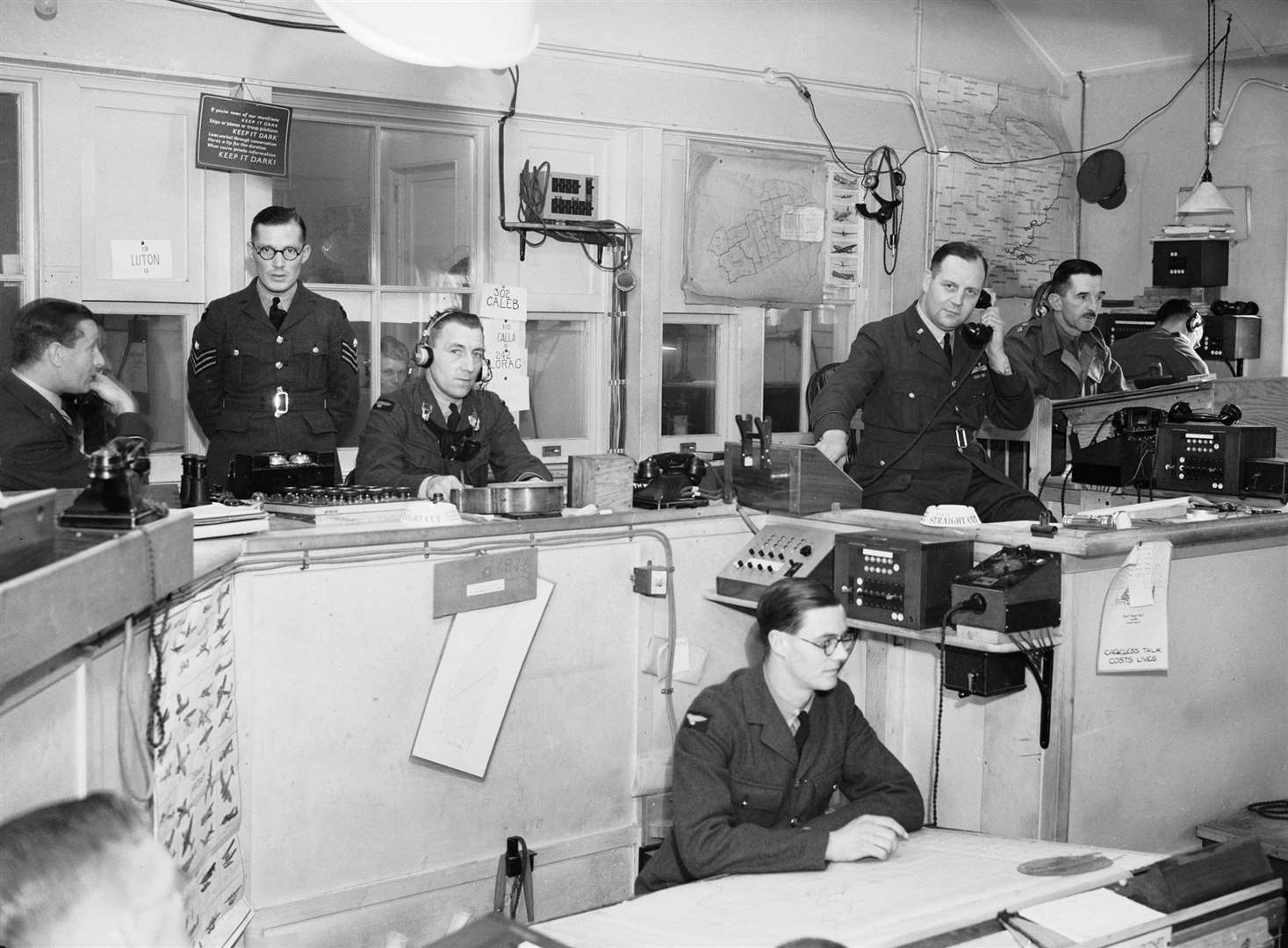 The RAF's defence against enemy raiders was co-ordinated at operations centres like this one