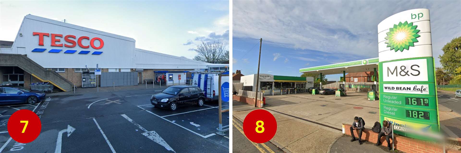 Strood's Tesco Superstore (left) and M&S Simply Food in Chatham. Picture: Google