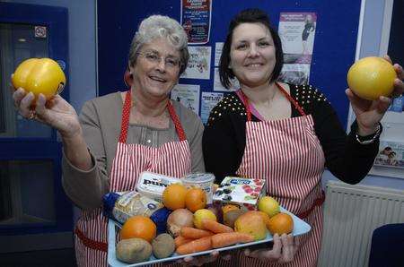 Heather Thomas Pugh and Rebecca Gebbie, from the Sheppey Food Club, which aims to get people eating more healthily