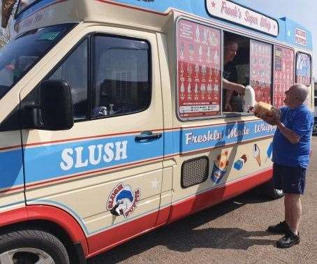 Sheppey ice cream man Paul Cambridge who trades as King Whippy now uses his van to deliver essential supplies