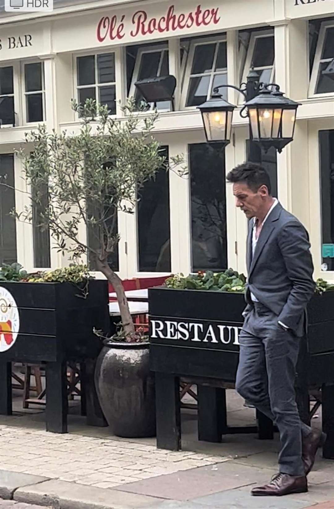 Jonathan Rhys-Meyers was filming at Ole restaurant in Rochester