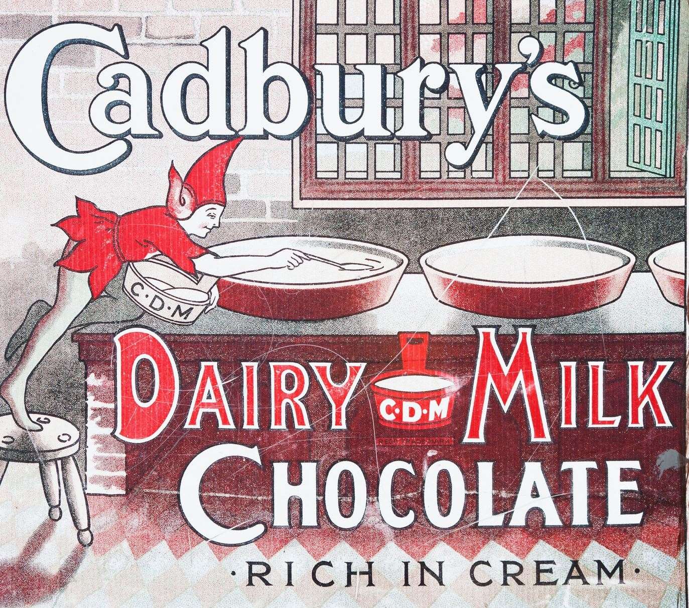 An old Cadbury advertisement from the 1920s – the firm is this year celebrating 200 years of business. Image: iStock.