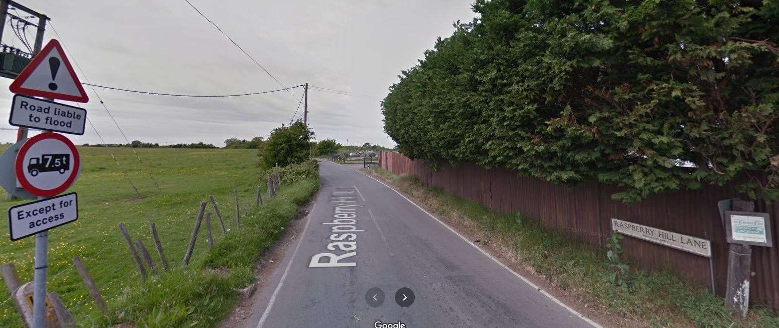 Raspberry Hill Lane, Iwade. Picture: Google