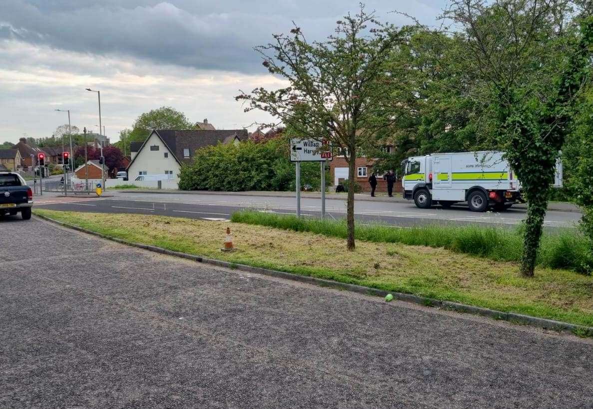 Canterbury Road was cordoned off