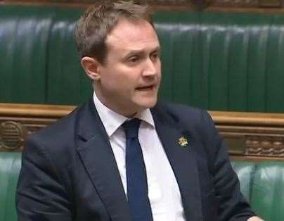 MP Tom Tugendhat entered expense claims for a laptop and a printer. Picture: Parliament TV