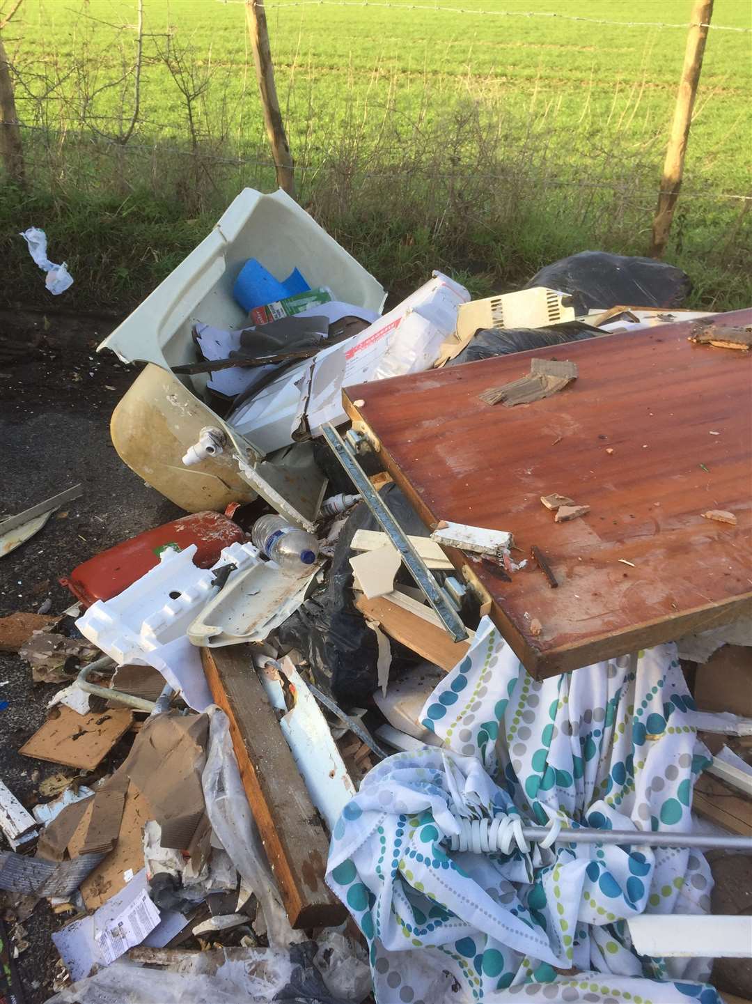 The rubbish found dumped in Castle Farm Road in Shoreham, near Sevenoaks. Picture: Sevenoaks District Council