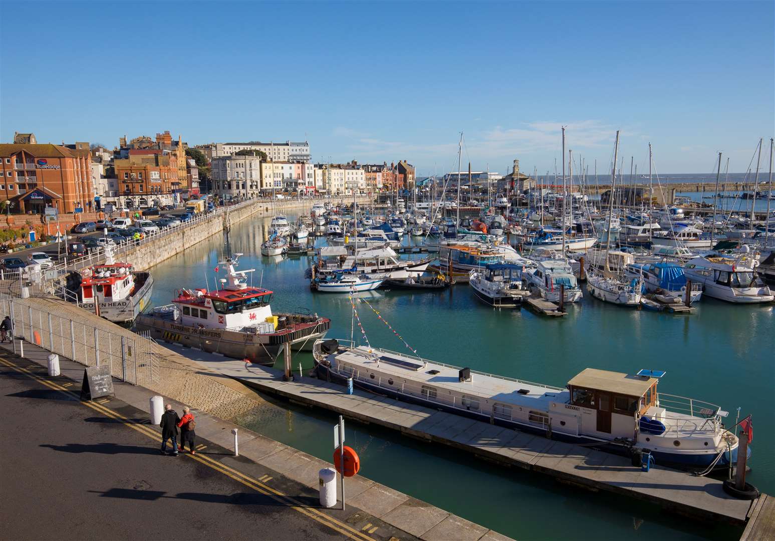 The unmanned Home Office vessel was spotted in Ramsgate Harbour