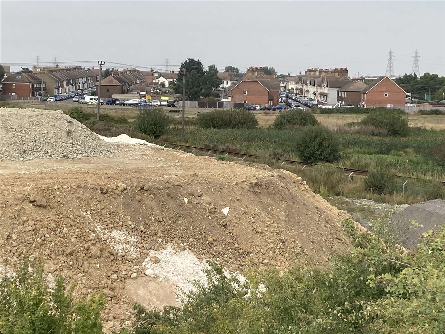 The level of the former steel rolling mill site at Rushenden, Sheppey, is being raised