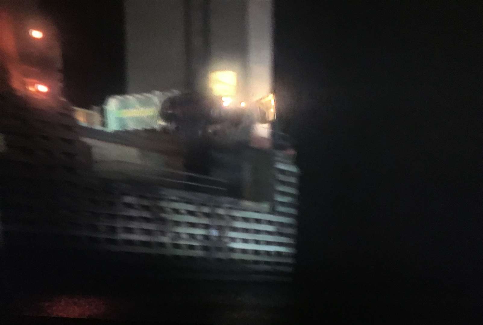 Going: Car crashes off Sheppey's Kingsferry Bridge in the ITV drama Too Close. Picture: ITV