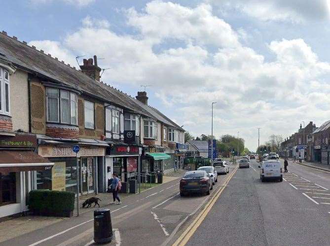 It is reported the victim was assaulted by the driver, before he stopped the car outside a kebab shop in Watling Street, Gillingham, close to the junction with Holmside. Photo: Google