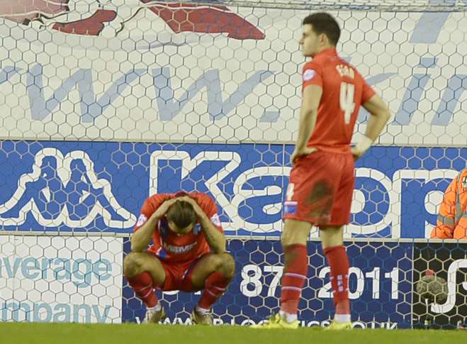 Wigan score their third on Thursday night Picture: Barry Goodwin
