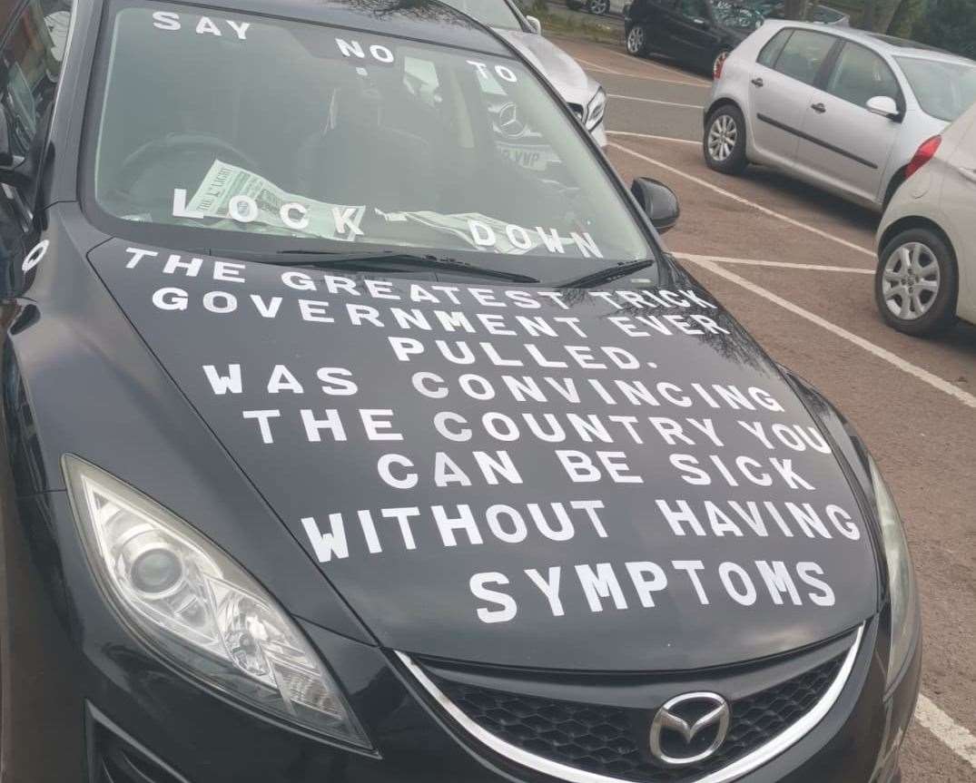 The car, seen by Sittingbourne library, was criticised