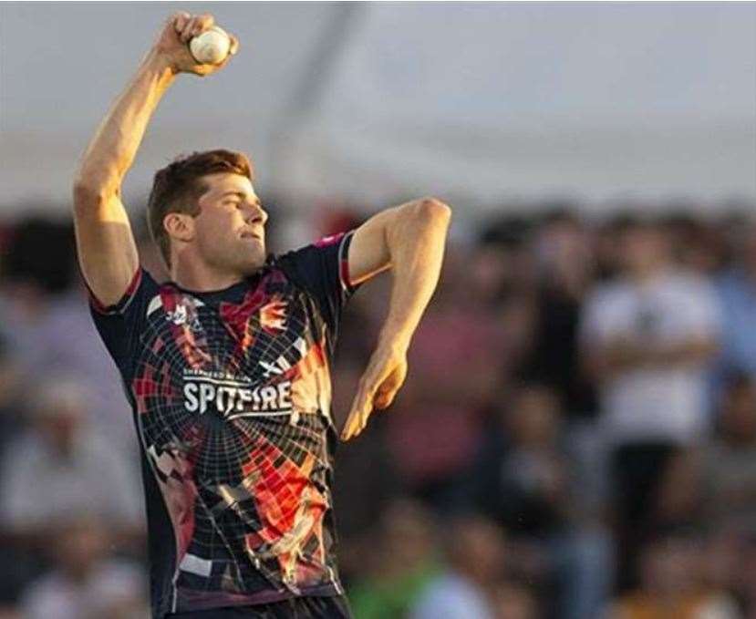 Marcus O’Riordan - pictured on his T20 debut last summer - took three wickets against Sussex in the Bob Willis Trophy Picture: Ady Kerry