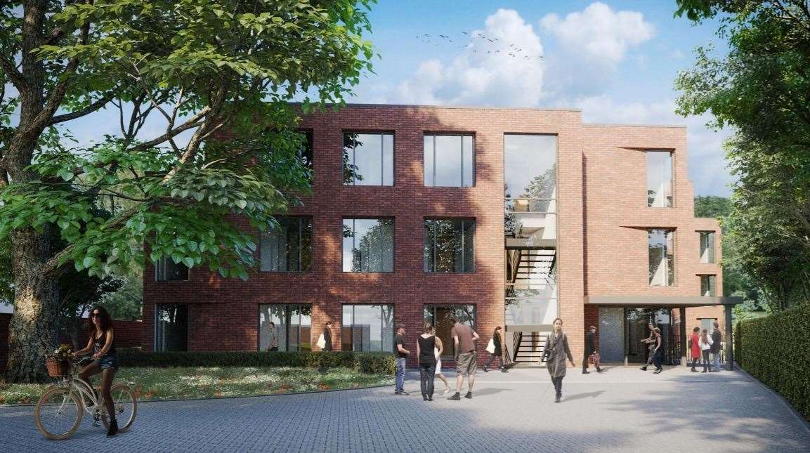 The £8,150-a-term CATs College Canterbury wanted new accommodation for its older students, aged 16 to 18, offering them communal dining and en-suite facilities. Picture: Clague Architects