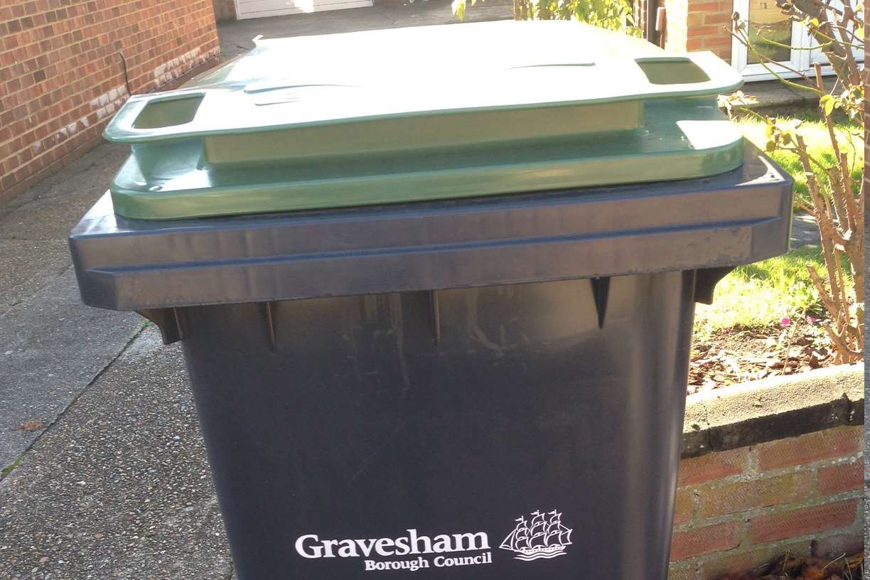 A Gravesham council wheelie bin, distributed back in 2014