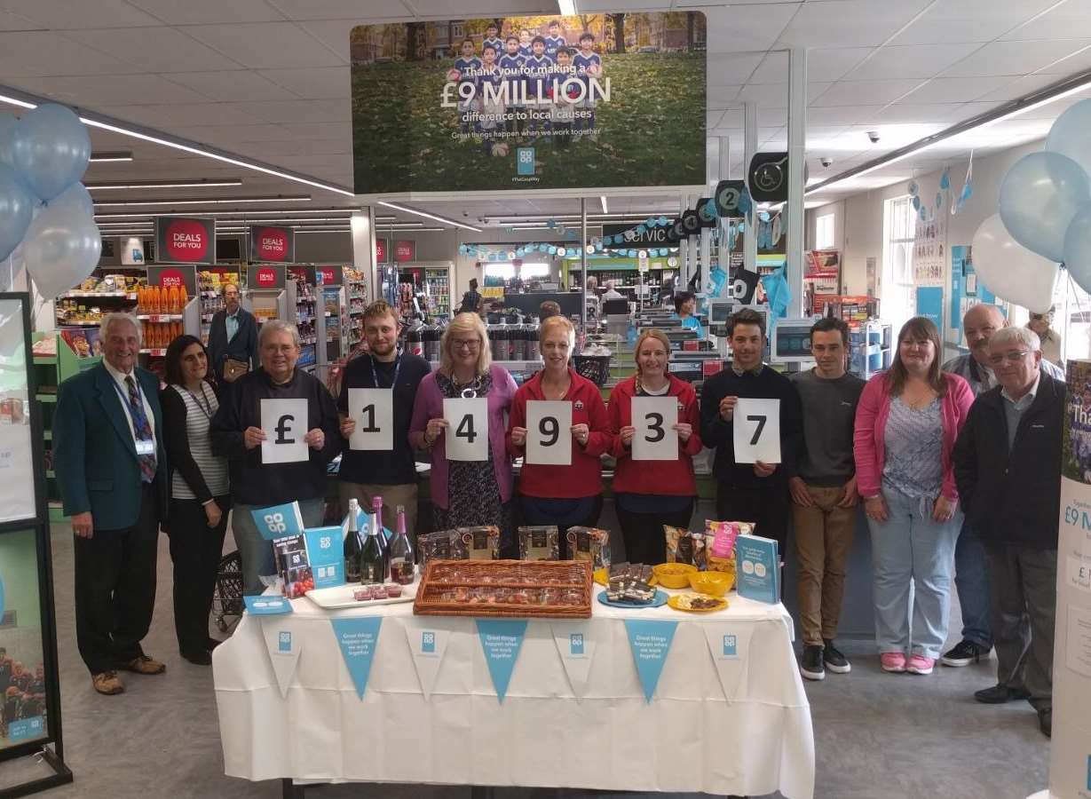 The Co-op has given 1% of its sales since September as grants to good causes in Sandwich